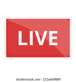 Live stream icon cartoon vector. Vlogger video. Social product