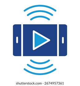 Elemento de icono de transmisión en vivo para diseño