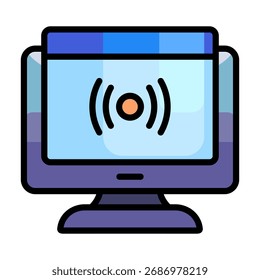 Elemento de icono de transmisión en vivo para diseño