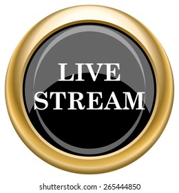 Live stream icon. Internet button on white  background. EPS10 Vector. 