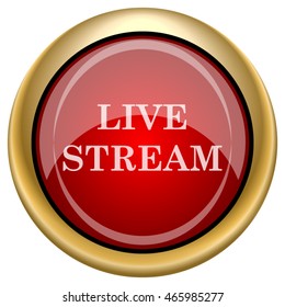 Live stream icon. Internet button on white background. EPS10 vector.