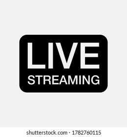 Live stream icon in line style. Video broadcasting symbol for mobile streaming or social media streaming.