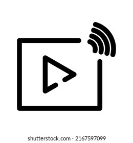 live stream icon or logo isolated sign symbol vector illustration - high quality black style vector icons
