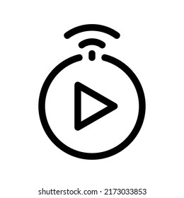 live stream icon or logo isolated sign symbol vector illustration - high quality black style vector icons
