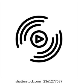 Live stream icon. Online broadcast symbol. isolated on white background