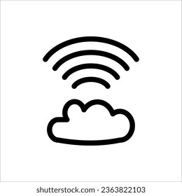 Icono de flujo activo. Símbolo de difusión en línea. aislado en fondo blanco