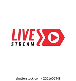 Live stream icon or symbol for broadcasting design