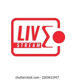 Live stream icon or symbol for broadcasting design
