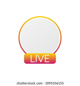 Live Stream icon template. Video Internet conference concept. Live stream, internet. Vector illustration.