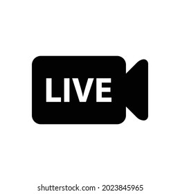  Live stream icon vector. live button