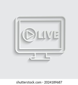  Live stream icon vector. live button