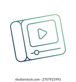Live-Stream-Symbol auf weißem Hintergrund, Vektorgrafik