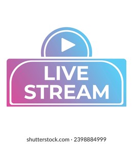 Vector de caricaturas de iconos de transmisión en vivo de Internet. Superposición de eventos de etiqueta. Cámara Podcast