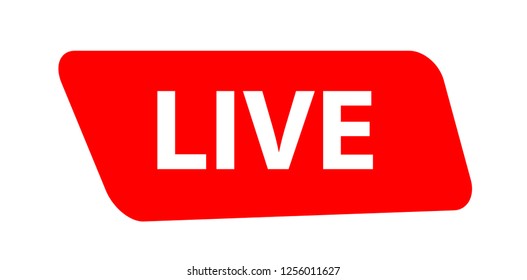 live stream isolated logo of the on air recording or breaking news