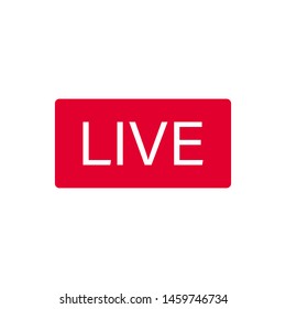Live stream isolated sign. Streaming emblem. Online stream banner or button template. EPS 10