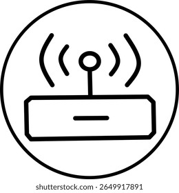 live stream line icon in circle. Lifestyle and social icons theme in circle