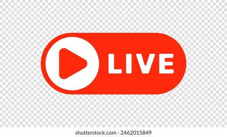 Live stream line icon online isolated on a transparent background , illustration Vector EPS 10