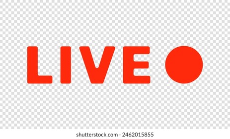 Live stream line icon online isolated on a transparent background , illustration Vector EPS 10