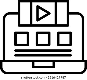 Design de Ícone de Vetor de Linha de Fluxo ao Vivo