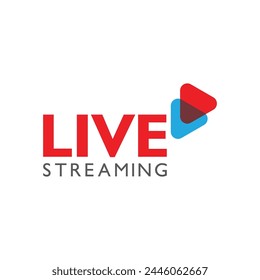 Live stream logo design. Vector illustration design template
