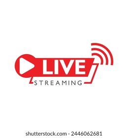 Live stream logo design. Vector illustration design template