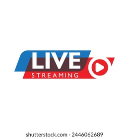 Live stream logo design. Vector illustration design template