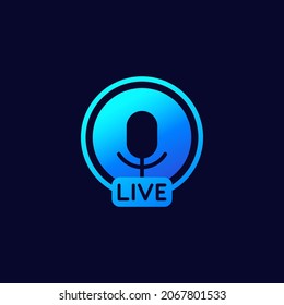 Live stream, online session icon for web