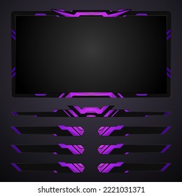 Live Stream Overlay Webcam Screen Video Border Frame Template