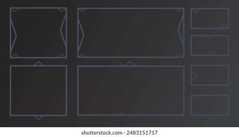 Live stream panel design template. Futuristic digital streaming screen interface