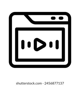 Live Stream Platform Line Icon - Vector, icono único