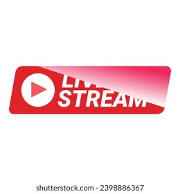 Live stream play video icon cartoon vector. View online show. Internet movie