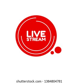 live stream red banner. modern label