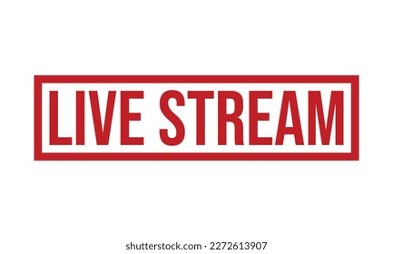 Live Stream Rubber Stamp Seal Vector