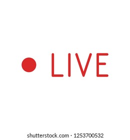 Live Stream sign, emblem, logo. Vector Illustration