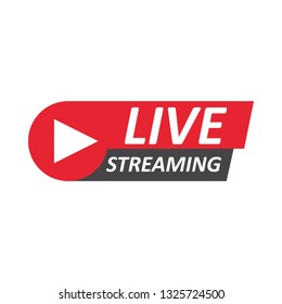Live Stream sign, emblem, logo. Vector Illustration