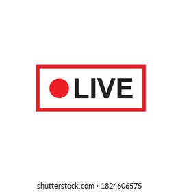 
Señal de Live Stream, emblema, logotipo. Icono de los medios sociales en VIVIR