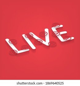 live stream sign- vector illustration
