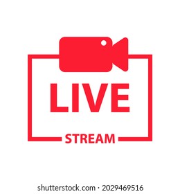 Live Stream Sign. Vector Illustration