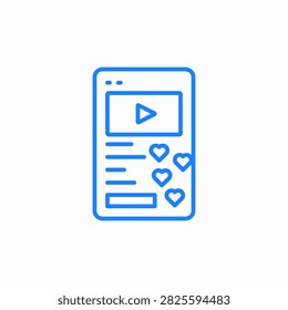 live stream social engagement icon sign vector