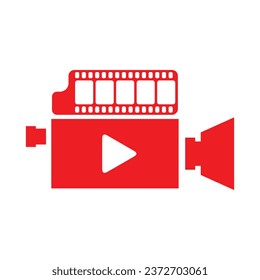 Live stream symbol, icon with play button. Emblem for broadcasting, online TV, sport, news and radio streaming. Template for shows, movies and live performances. Vector illustration.