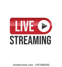 Live stream tv logo icon vector image. Live Streaming online sign vector design 