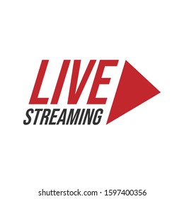 Live stream tv logo icon vector image. Live Streaming online sign vector design 