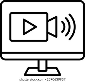 Live Stream vector icon. Can be used for printing, mobile and web applications.