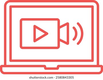 Live Stream vector icon. Can be used for printing, mobile and web applications.
