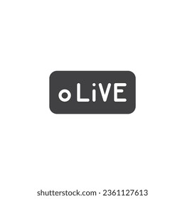 Live Stream vector icon. filled flat sign for mobile concept and web design. live broadcast glyph icon. Symbol, logo illustration. Vector graphics