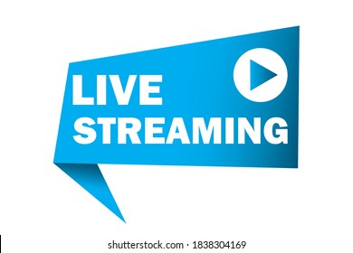 Live-Stream-Vektorlogo. Das Online-Nachrichtensymbol. Live-Streaming. Stockbild.