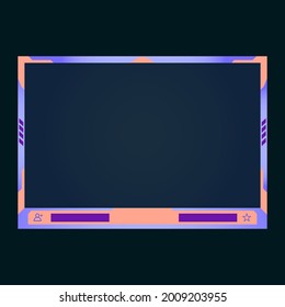 Live Stream Webcam Border Element For Gamer 