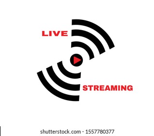 Live and streaming alert sign, On Air symbol, vector illustration.