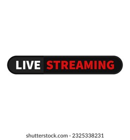 Streaming En Vivo En Color Negro Y Rectángulo Redondo Para La Edición De Vídeo
