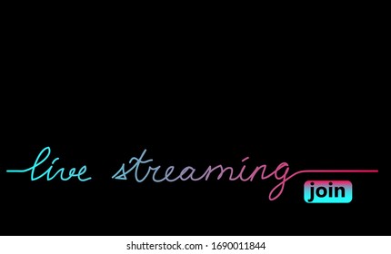 "Live streaming black web banner